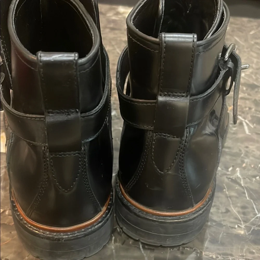 Black Leather Men's Boots - Picture 3 of 3